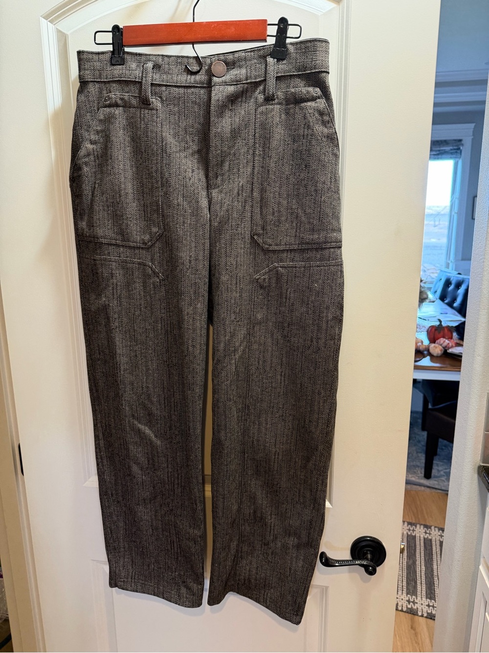 Democracy Ab Solution Brown Tweed Utility Pants Women’s Size 10